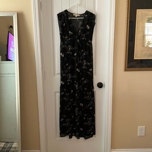 Black sheer floral dress.